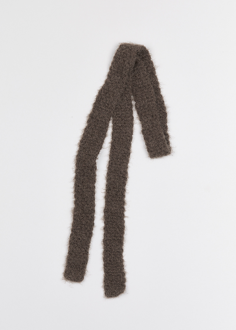 HAIRY SCARF IN BROWN